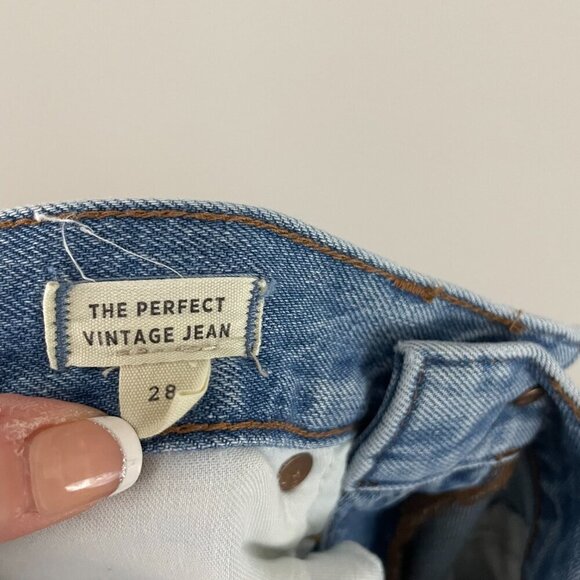 Madewell The Perfect Vintage Jean in Coope Wash Destroyed Edition Size 28 - Picture 4 of 7